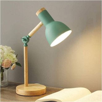 OEM L&aacute;mpara De Mesita De Noche Moderna De Madera Con Pantalla De Metal, Ajustable, Para Oficina, Estudio, Dormitorio, Sala De Estar, Habitaci&oacute;n Infantil Y