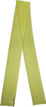 Dolce & Gabbana Womens Yellow Green Silk Sash Foulard Stole 292cm X 19cm Scarf