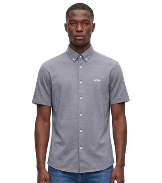 HUGO BOSS Grey Regular Logo Shirt