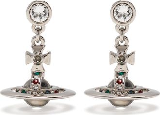 Vivienne Westwood Bas Relief drop earrings - unisex - Brass - OS - Silver