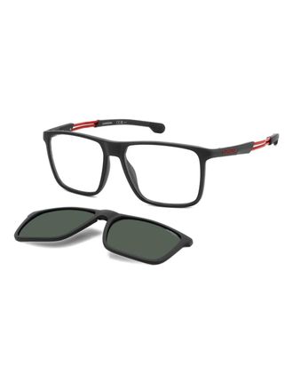 Carrera Clip-on zonnebril met vierkant montuur - Zwart