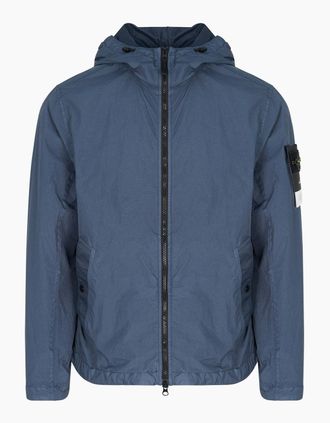 Stone Island Mens Hooded 4100001 Crinkle Reps Ny Jacket Navy - Blue - Size: 42/Regular