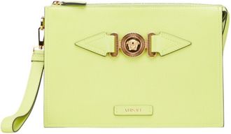 Versace Leather Clutch Bag (Pre-Owned)