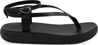 Ancient Greek Sandals strap flat sandals - women - Leather/Rubber/Rubber/Leather - 41 - Black