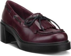 Ecco Metropole Seoul 45 Kiltie Moc Toe Loafer in Dark Ruby at Nordstrom Rack, Size 8-8.5Us / 39Eu