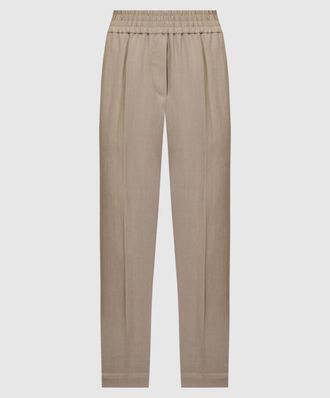 Brunello Cucinelli Light Brown Relaxed Trousers, Brand Size 44 (US Size 10)