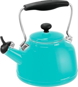Chantal Vintage 1.7-Quart Enamel-on-Steel Teakettle in Turquoise at Nordstrom