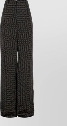 Saint Laurent printed satin wide-leg trousers