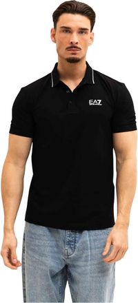 Emporio Armani Polo Shirt - Heren - Polos - Zwart - S - Katoen - Tops