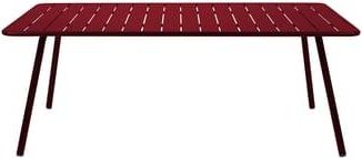 Fermob Rectangular table Luxembourg - Red - Lacquered aluminium - Designer Frédéric Sofia