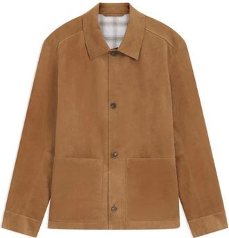HUGO BOSS Chaqueta de Ante con Botones - Jackets - Hombre - Marr&oacute;n - XL