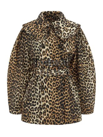 Ganni Print Duchesse Nylon Short Trench A1010074