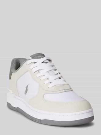Polo Ralph Lauren Low Top Sneaker aus Leder-Mix Modell MASTERS in Weiss, Gr&ouml;&szlig;e 40