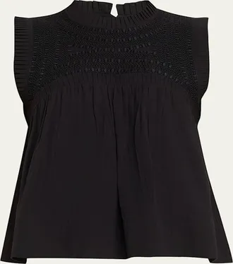 Sea New York Larissa Embroidered Tank Top