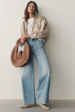 Pilcro Rylan Relaxed High-Rise Flare Jeans