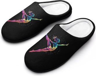 Generic Gymnastics Girl Pattern Mens Slippers Comfortable And Non-slip Cotton Slipper Shoe for House