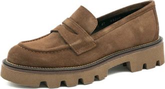 Pons Quintana Elegante su&egrave;de loafers voor dames - Dames - Loafers - Bruin - 37 EU - Su&egrave;de - Schoenen