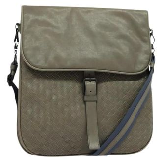 Bottega Veneta Pre-owned Cross Body Bags, female, Gray, Size: ONE SIZE Pre-owned Vintage Shoulder Bag