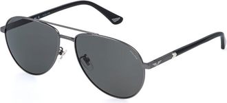 Police SPLR77 NEW CROSSROADS 6 613P Mens Sunglasses Silver Size 59