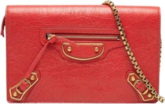Balenciaga Pre-owned Wallet on Chain - - Pre-owned - Donna - Rosso - ONE SIZE
