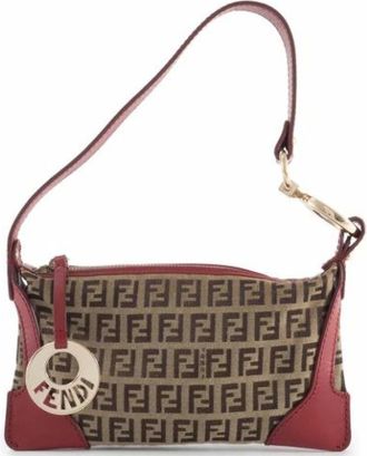 Fendi Pre-owned Shoulder Bags, female, Multicolor, Size: ONE SIZE Pre-owned Canvas Shoulder Bag