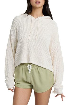 Billabong Hot Beachin Hooded Sweater in White Cap at Nordstrom, Size X-Small