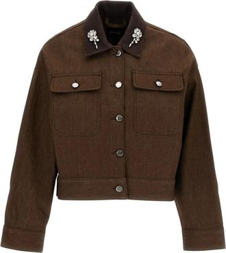 Simone Rocha Workwear Jacket - female - Simone Rocha - Denim Jackets - Brown - 2XS - Jackets