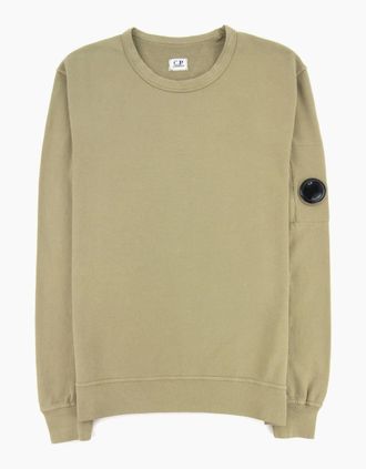C.P. Company Mens Cp Company Light Fleece Lens Crew Sweatshirt Brown 329 - Tan - Size: 38