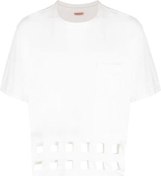 KAPITAL T-shirt con cut-out - Bianco