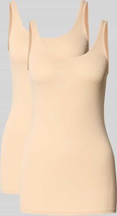 Schiesser Slim Fit Top aus Baumwoll-Mix in Sand, Gr&ouml;&szlig;e 36