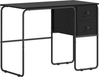 vidaXL Escritorio Con Almacenamiento Roble Negro 100 X 50 X 75 Cm Vidaxl
