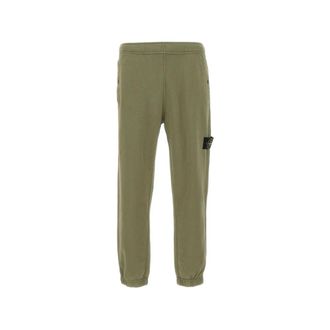 Stone Island Sweatpants, male, Green, Size: 2XL Cotton Joggers with Logo
