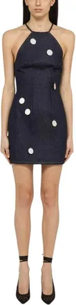 DAVID KOMA Korte Jurken voor Vrouwen - Dames - Korte kleedjes - Blauw - 2XS - Kleedjes