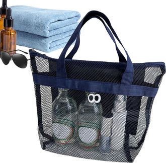 Generic Sand Toys Beach Tote Bag - Elegant Large Beach Tote Toy Bag | Stylish Women Beach Organizers | Travel Beach Bag | Shells Beach Bag | Heavy Duty Beach 