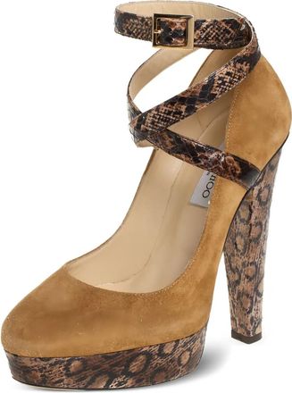 Jimmy Choo London Pumps in pelle con tacco 145mm - Marrone