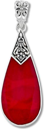 Samuel B. Sterling Silver Pear Shape Coral Pendant in Red at Nordstrom Rack