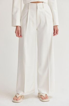 Crescent Tailored Wide Leg Trousers in White at Nordstrom, Size X-Small