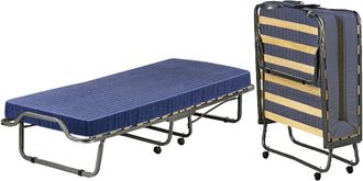 Talamo Italia Talamo Italia - Cama Plegable Dabambil, Cama Con Somier De 15 L&aacute;minas, Colch&oacute;n Incluido, Cama Que Ahorra Espacio, 100% Made In Italy, 80x190h39 Cm, Fu