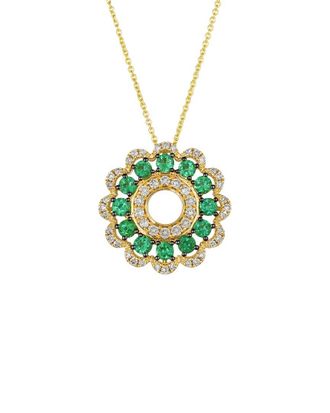 Le Vian Emeralds 14K 1.34 Ct. Tw. Diamond & Emerald Pendant Necklace