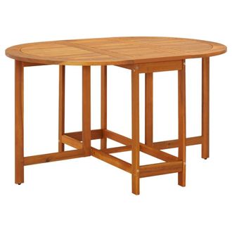 Berkfield Home Garden Table 130x90x72 cm Solid Acacia Wood in Brown | Size: 130 x 90 x 72 cm