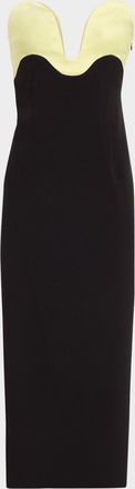Et Ochs Bridgette Curved Strapless Midi Dress