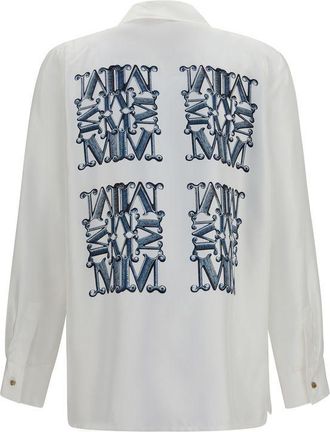 Max Mara MaxMarabesque Printed Silk Shirt - White