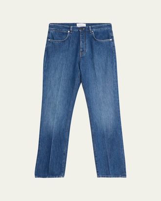 Givenchy Mens Shadow-Wash Slim Straight-Leg Jeans