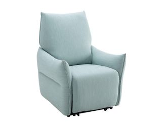 Vente-Unique Sill&oacute;n relax el&eacute;ctrico de tela azul claro MODOC