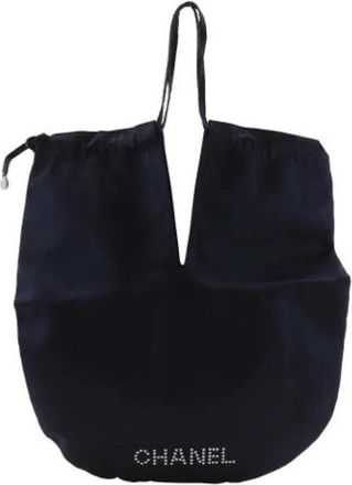 Chanel Pre-owned Satin Bucket Bag - Dames - Vintage Tas - Zwart - ONE Size - Satijn - Vintage