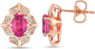 Le Vian Passion Ruby Earrings set in 14K Strawberry Gold