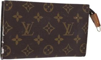 Louis Vuitton Pre-owned Accessory Pouch - Dames - Vintage Clutch - Bruin - ONE Size - Leer - Vintage