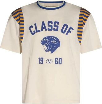 Valentino T-shirt Panther - Heren - T-shirts - Beige - L - Katoen - Tops