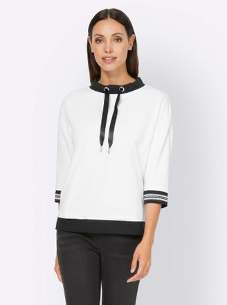 Heine 3/4-Arm-Shirt HEINE Shirt, Damen, Gr. 34, beige (ecru), 100% Baumwolle, unifarben, Shirts 3/4-Arm-Shirt