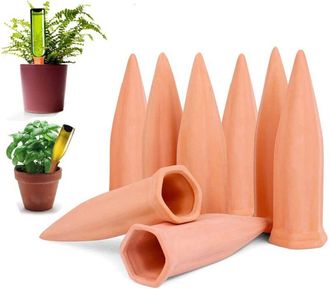OEM Juego De 8 Macetas De Terracota Oyas, Ollas De Terracota Autorriego, Cono De Arcilla Para Riego, Riego Autom&aacute;tico Por Goteo Para Plantas De Interior E